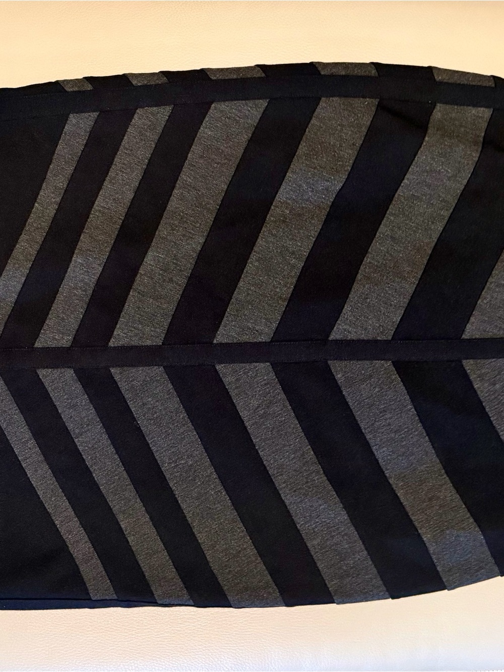 Sleek Black Market Black & Gray Diagonal Stripe Pencil Skirt!!